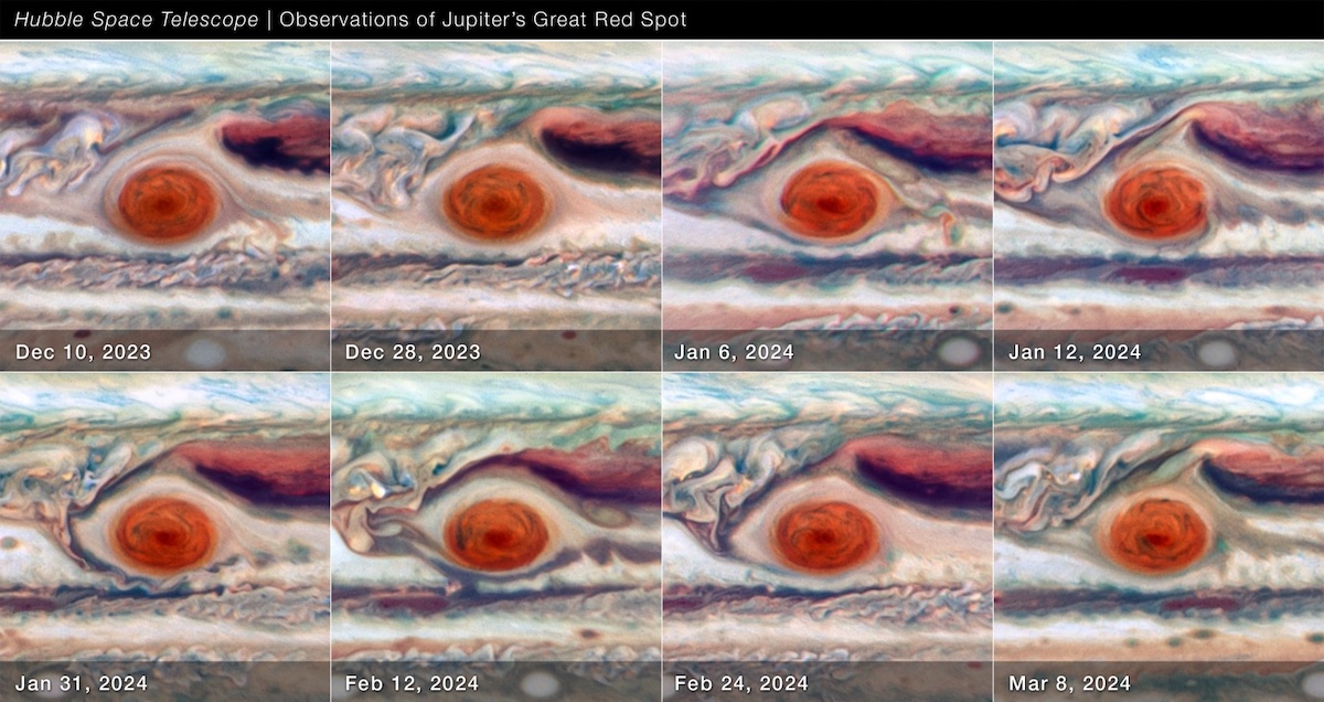 New Images From The Hubble Space Telescope Reveal Unexpected Behavior From Jupiter’s Giant Red Spot