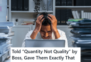 When This Lawyer Was Assigned A New Type Of Work, His Boss Told Him To Focus On Quantity And Not Quality, So He Did As He Was Told And Most Of The Cases Ended Up Getting Messed Up