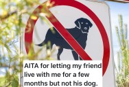 This Man Tried to Be Helpful To His Friend But On One Condition: No Dogs Allowed