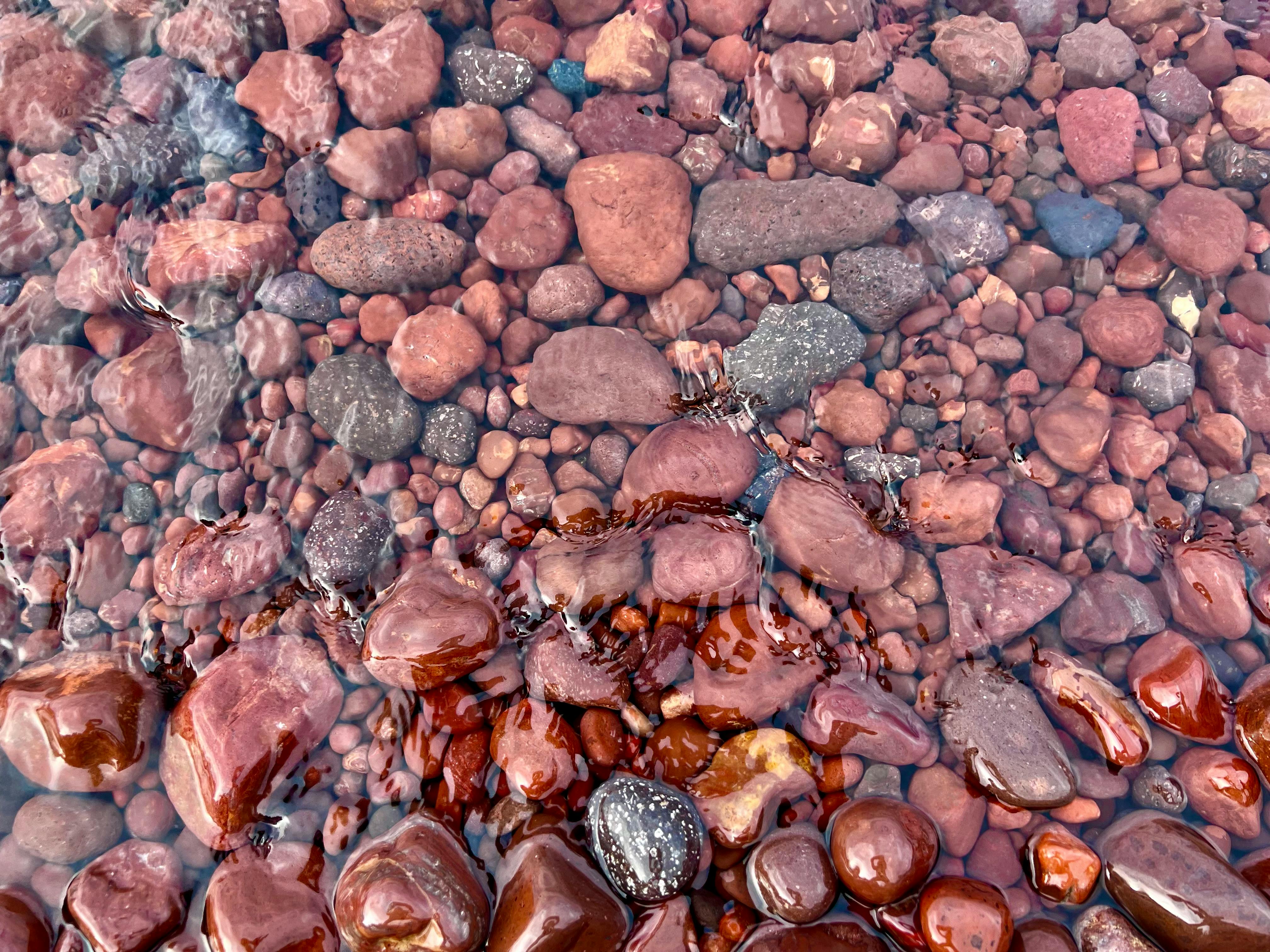 small rocks in a shallow stream