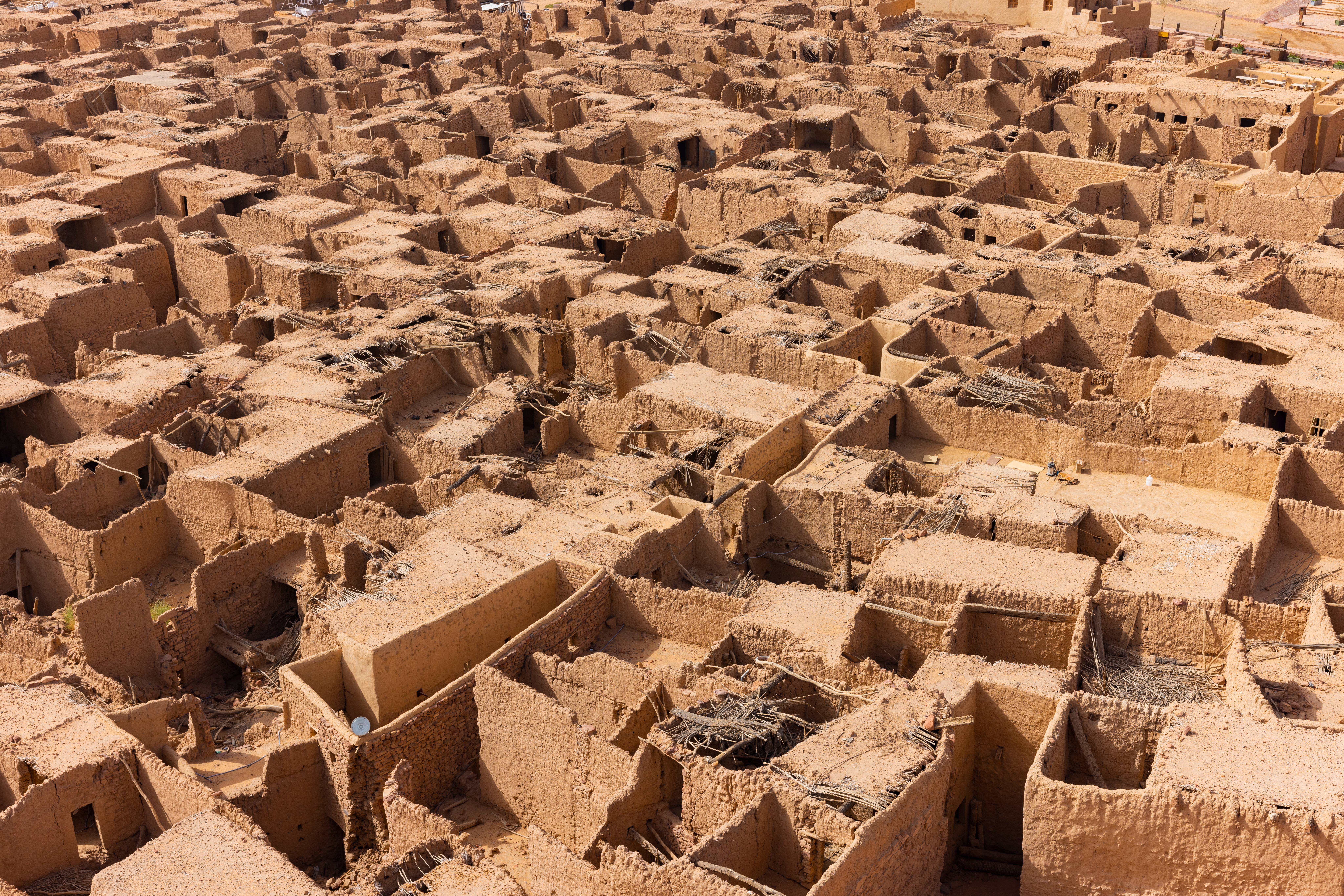 Overhead shot of the ruins of a lost society