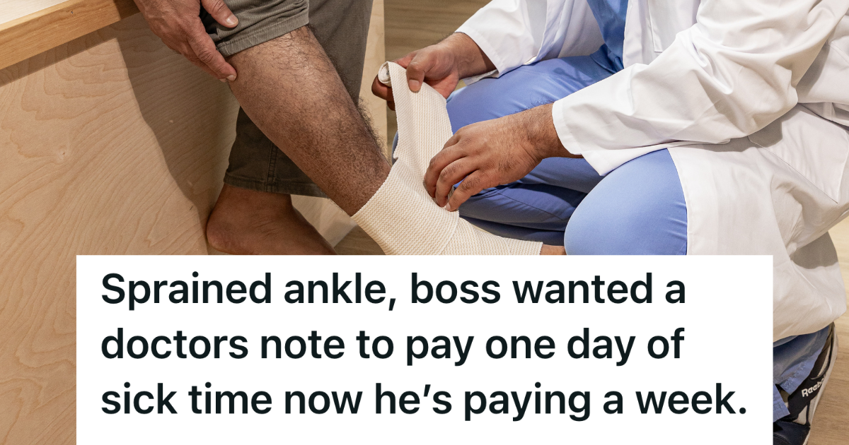 doctor bandaging ankle