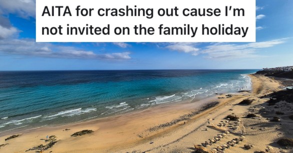 Golden sand beach with blue sea and sky