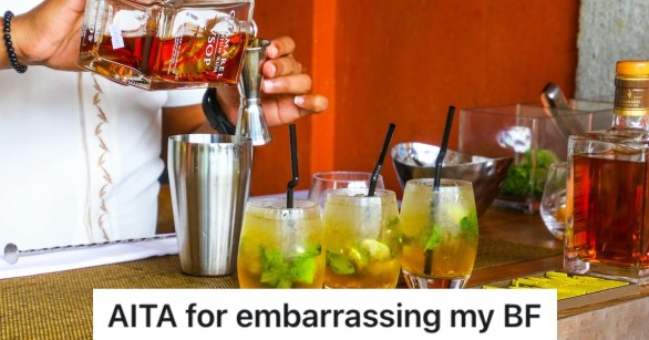 bartender pouring mixed drinks