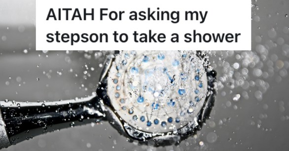 Water droplets cascading from a shower head