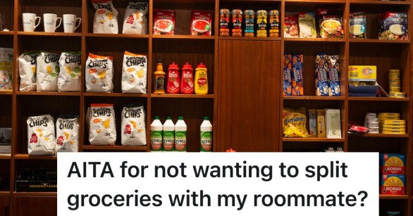 groceries stocked on shelf