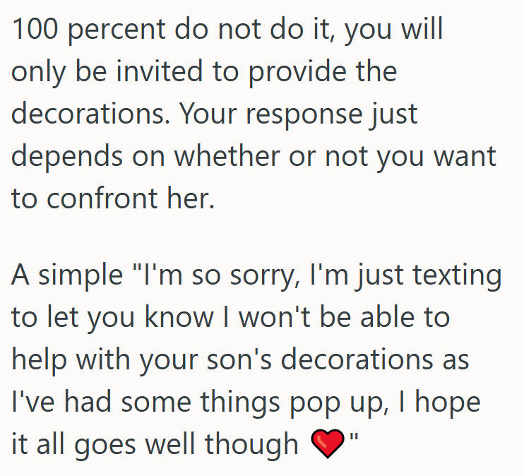 Comment 1 41 Her Family Failed To Show Up To Her Kids Birthday Parties Three Times, But Theyre Not Going To Be Happy When She Backs Out Of Helping Them In Return