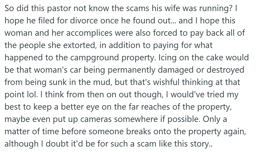 Comment 3 3 Granddaughter Discovered That A Known Scam Artist Was Putting On An Event At Her Grandparents Property, So She Took Action And Ruined The Scammers Plans