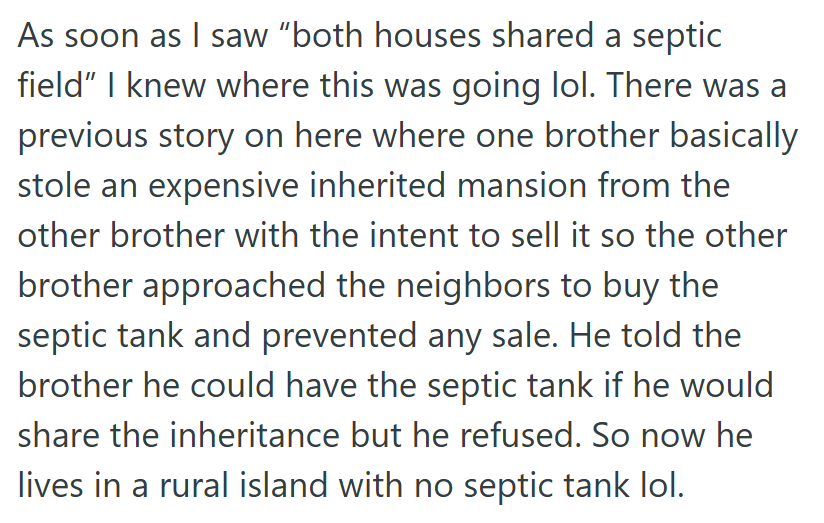 Comment 3 7 Homeowner Put Up With His Neighbors Bad Attitude For Years, So They Cut Off His Water And Forced Him To Sell His Property At A Huge Loss