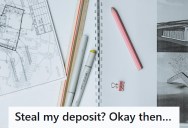 Builder Refused To Refund Deposit, But Couldn’t Have Predicted His Former Customer Would Find His Binder Full Of Personal Documents At A Coffee Shop And Throw It In The Trash