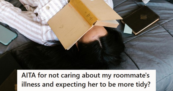 Girl laying on her bed with a book over face