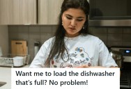 Sister Kept Skipping Her Chore, So Brother Unloaded The Dishwasher Onto The Counter And Left Her To Deal With The Chaos