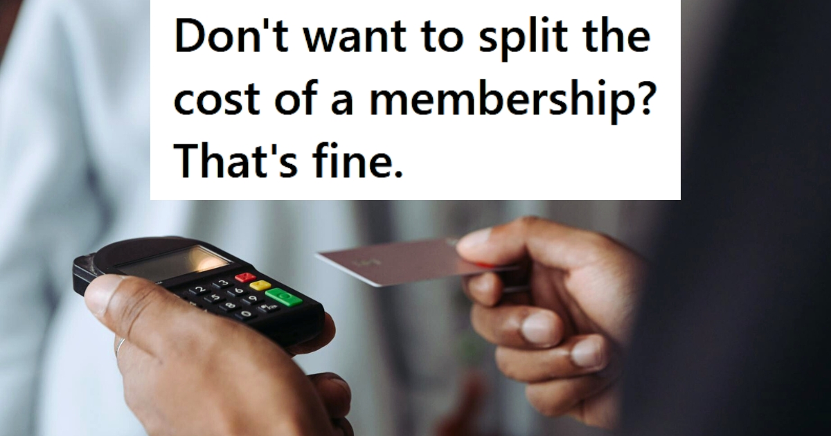 Man holding credit card machine