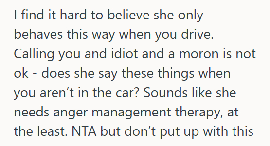 Driving 4 Husband Refuses To Drive With His Wife After Her Backseat Criticism Ruins Every Trip, But Now She’s Upset That She Has To Drive Everywhere