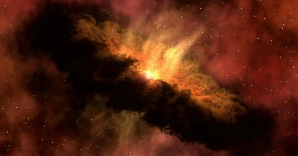 A red and orange galaxy