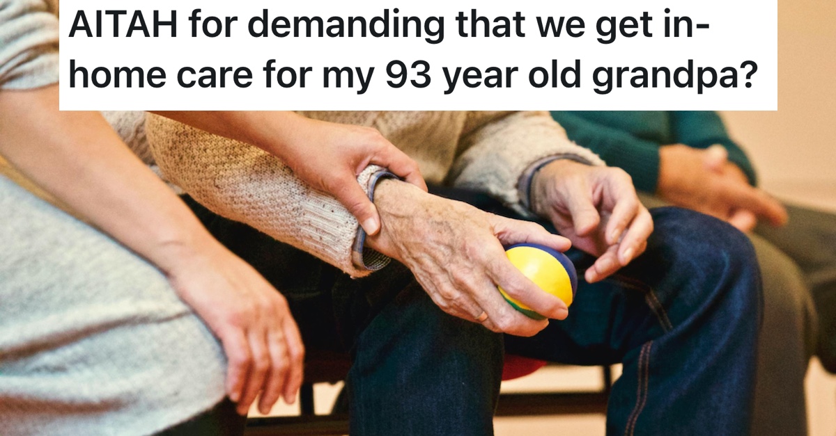 Caretaker working with senior citizen aging patient 