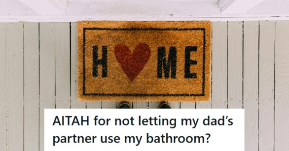 Front door mat that says the word "HOME" on it