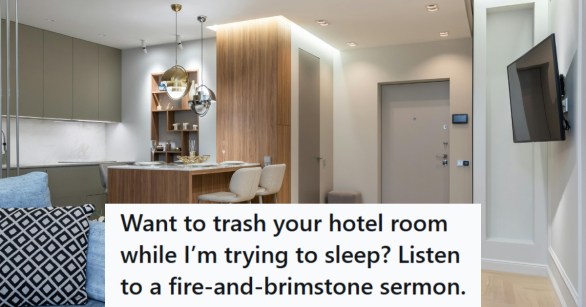 swivel tv in hotel room mounted on wall