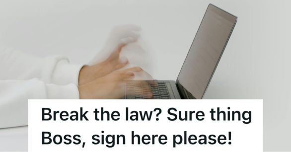 Blurry hands typing on a laptop