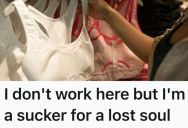 Customer Spotted A Man Struggling To Find Clothes For His Wife, So She Helped Him Figure It Out And Find What He Needed