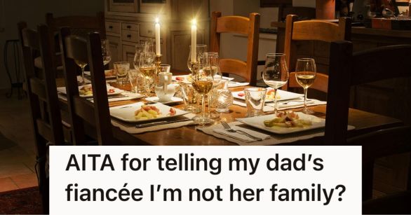 Dining table is set and candles are lit