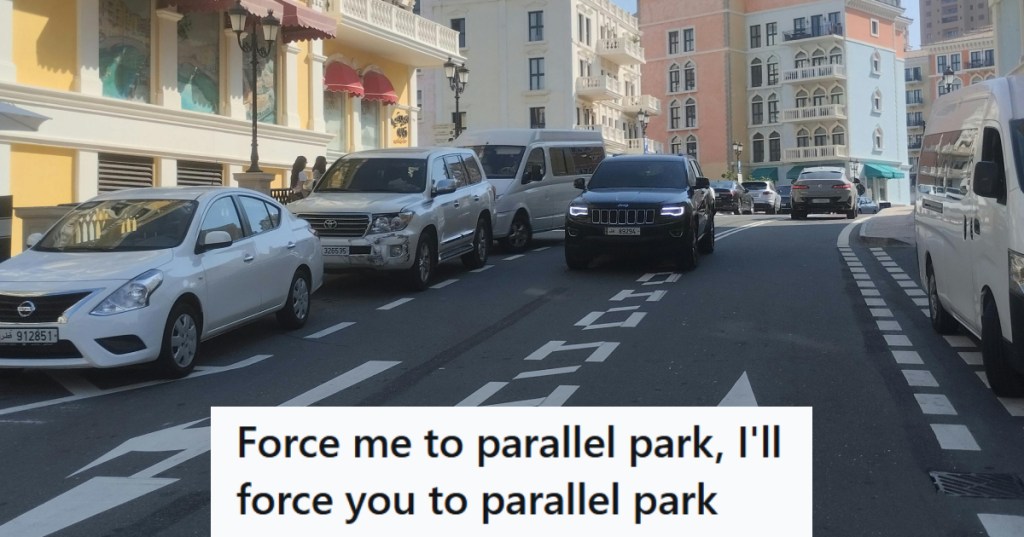 cars parked along busy street