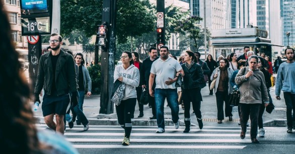 People crossing the road