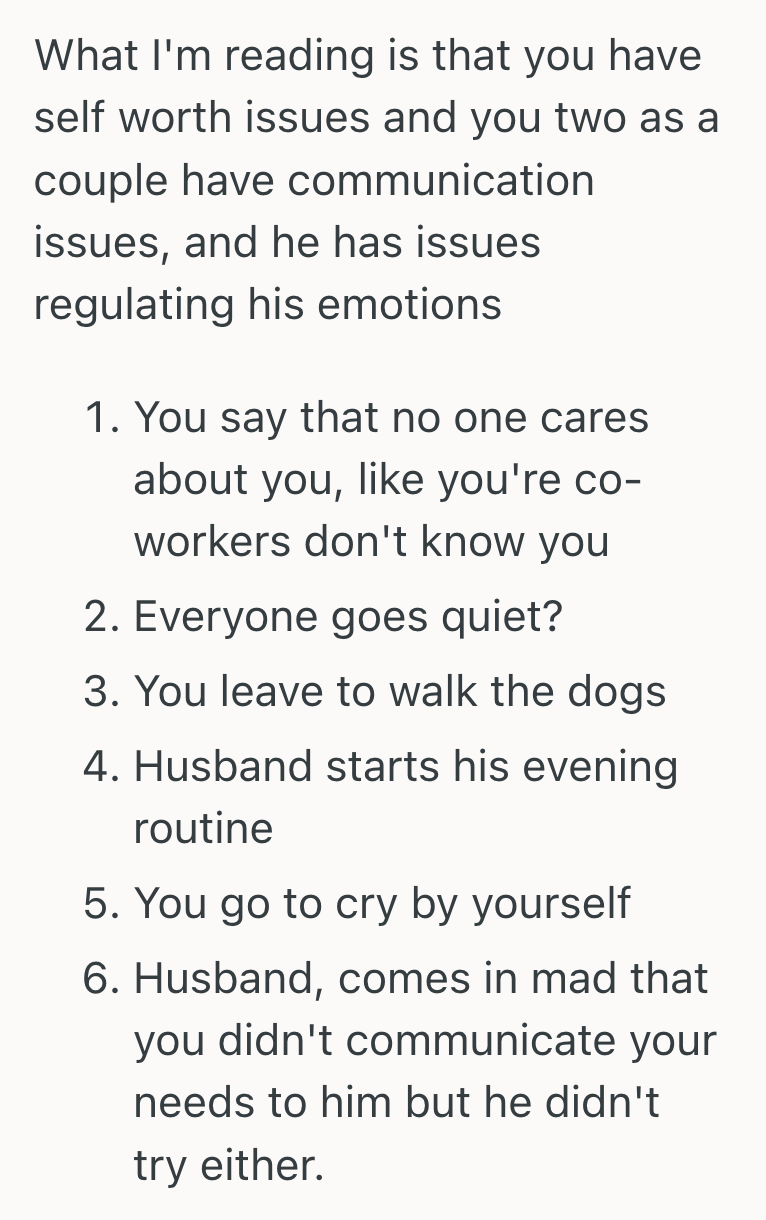 Screenshot 2025 03 01 at 2.42.48 PM A Tough Day Left A Woman Feeling Emotional, But When Her Husband Didnt Comfort Her The Way She Pictured, It Turned Into A Big Conflict Between Them