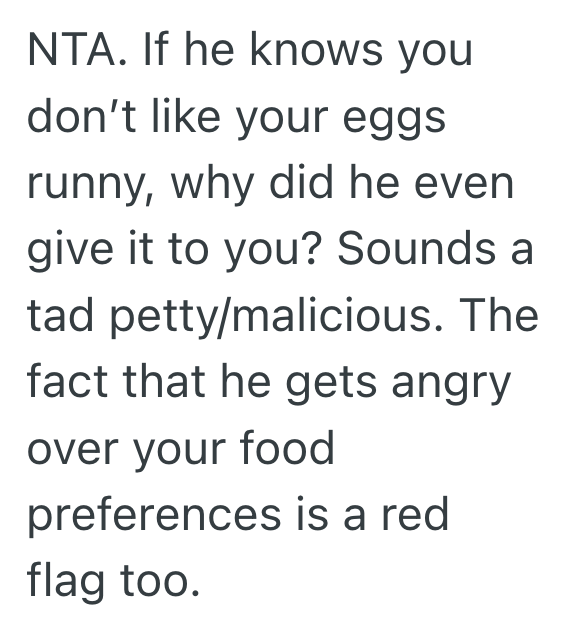 Screenshot 2025 03 01 at 5.05.37 PM Her Boyfriend Repeatedly Ignored Her Clear Disgust For Runny Eggs, So She Started Questioning If He Respected Her Boundaries At All