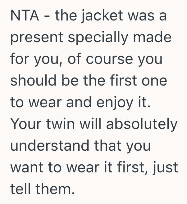 Screenshot 2025 03 03 at 11.38.50 AM Mom Gets One Child A Speciality Embroidered Jacket For Christmas, But This Teen Is Already Regretting Saying Yes When Her Twin Sister Asked To Borrow It