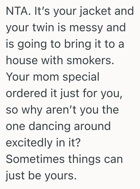 Screenshot 2025 03 03 at 11.40.00 AM Mom Gets One Child A Speciality Embroidered Jacket For Christmas, But This Teen Is Already Regretting Saying Yes When Her Twin Sister Asked To Borrow It