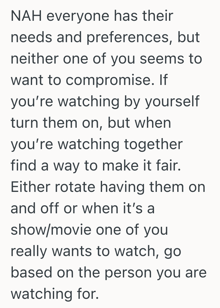Screenshot 2025 03 04 at 11.21.25 AM He Likes To Watch TV With The Subtitles On, So When His Wife Turned The Subtitles Off He Got Upset