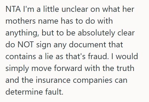 Screenshot 2025 03 06 210956 His Friend Bumped Into His Car And Agreed It Was Her Fault, But When He Was Filling Out The Forms For The Insurance Company, His Friend Claimed It Wasnt Her Fault At All