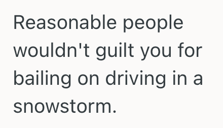 Screenshot 2025 03 06 at 12.24.46 PM She Was Planning On Going To Her Nieces Birthday Party Until The Forecast Predicted A Double Snowstorm. Now Her Sister Is Giving Her A Major Guilt Trip About Not Coming.