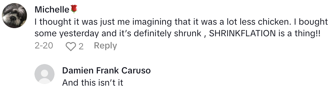 Screenshot 2025 03 06 at 9.57.39 AM They used to have rows of five in each.   Costco Shopper Wasnt Impressed By How Shrinkflation Affected The Chicken She Bought
