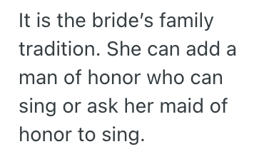 Screenshot 2025 03 08 at 4.49.17 PM His Future Sister In Law Wants Him To Sing At Her Wedding To Carry On A Family Tradition, But He Doesnt Want To Sing