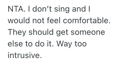 Screenshot 2025 03 08 at 4.50.36 PM His Future Sister In Law Wants Him To Sing At Her Wedding To Carry On A Family Tradition, But He Doesnt Want To Sing