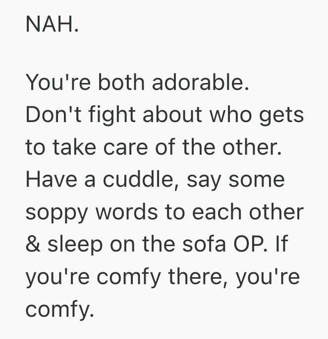 Screenshot 2025 03 11 at 11.20.49 PM She Wants To Sleep On The Couch So She Wont Disturb Her Husband While She Is Sick, But He Doesnt Want Her To