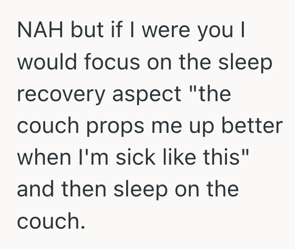 Screenshot 2025 03 11 at 11.21.51 PM She Wants To Sleep On The Couch So She Wont Disturb Her Husband While She Is Sick, But He Doesnt Want Her To