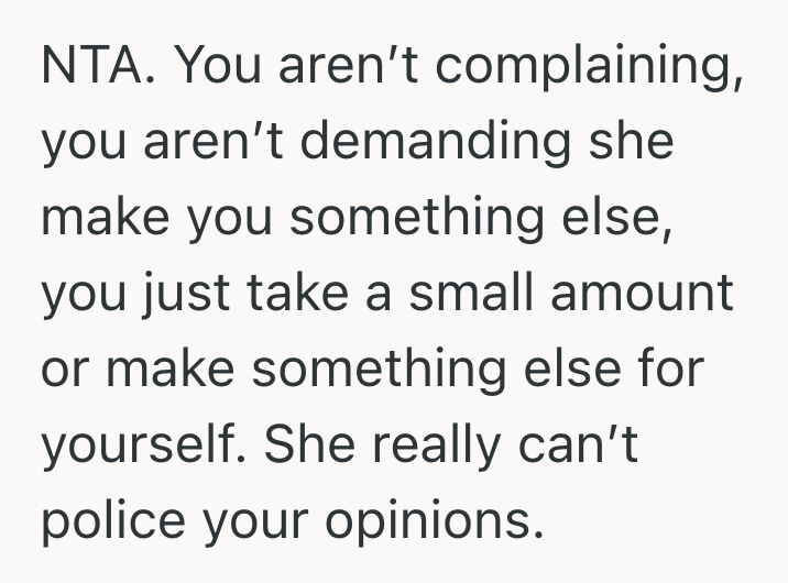 Screenshot 2025 03 12 at 10.58.47 PM Husband Cant Stand Mushrooms, So He Only Took A Small Portion Of His Wifes Meal. Now Hes Worried About It.