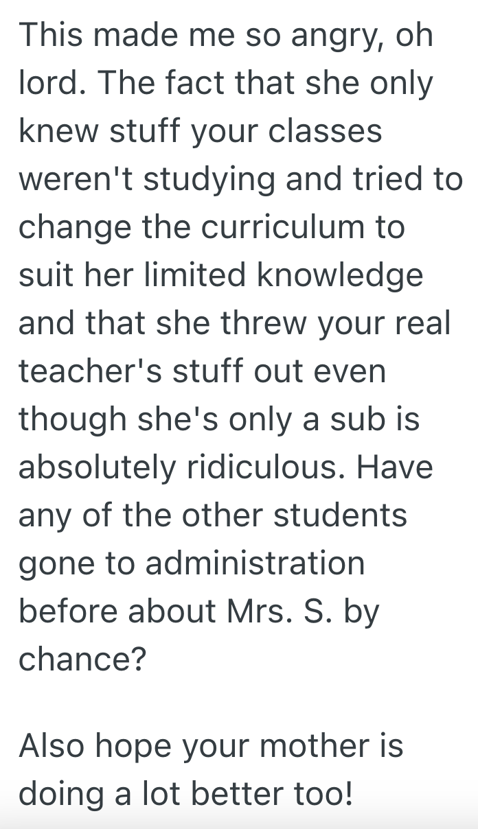 Screenshot 2025 03 12 at 12.10.17 PM Substitute Teacher Accuses Student Of Lying, So The Students Mother Attends A Parent Teacher Conference And Sets The Record Straight