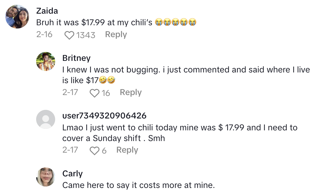 Screenshot 2025 03 13 at 4.31.38 PM A Customer Called Out A Popular Dish At Chilis