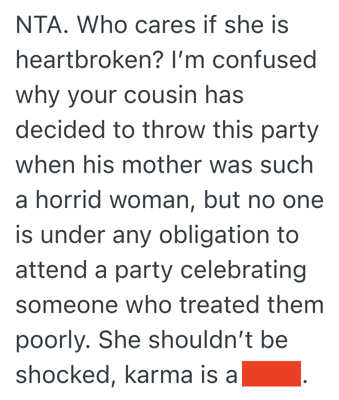 Screenshot 2025 03 17 at 10.18.27 AM Nobody Wants To Go To Their Aunts 80th Birthday Party, But The Womans Daughter Keeps Trying To Push Family Members To Attend