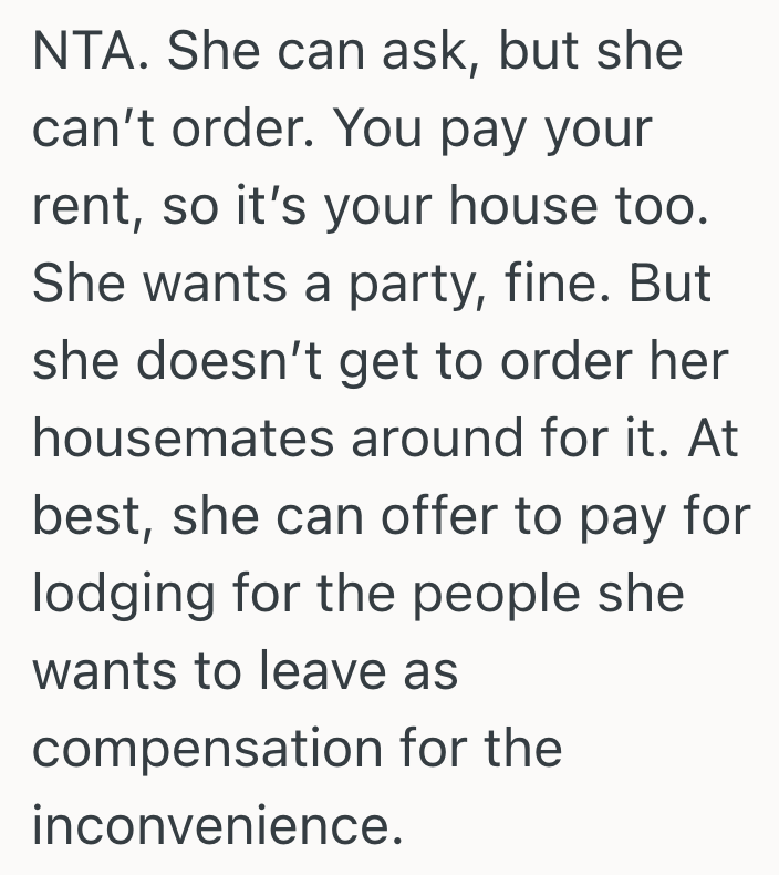 Screenshot 2025 03 17 at 9.31.45 AM His Female Roommate Is Having Friends Sleep Over On Her Birthday, But Doesnt Think Its Fair When She Asks Him To Sleep Somewhere Else