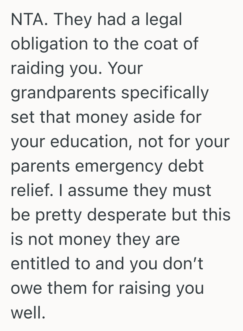 Screenshot 2025 03 18 at 11.52.19 AM College Student Refused To Give Up Their Education Savings For Their Parents’ Mistakes, So Parents Accused Student Of Being Selfish And Ungrateful