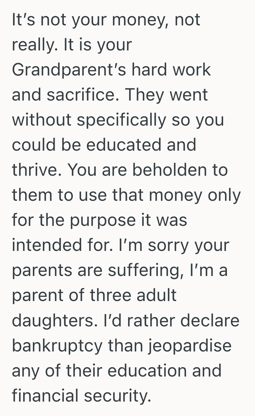 Screenshot 2025 03 18 at 11.53.34 AM College Student Refused To Give Up Their Education Savings For Their Parents’ Mistakes, So Parents Accused Student Of Being Selfish And Ungrateful