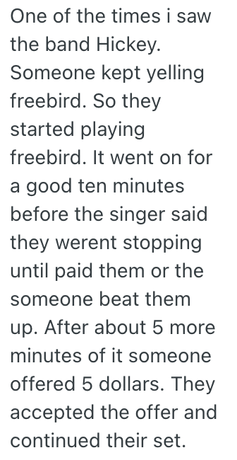 Screenshot 2025 03 18 at 9.19.30 AM Band Members Got Sick Of Audience Members Yelling Freebird, So They Made Their Audiences Sit Through A Pre Recorded Version Of The Song While They Took A Break
