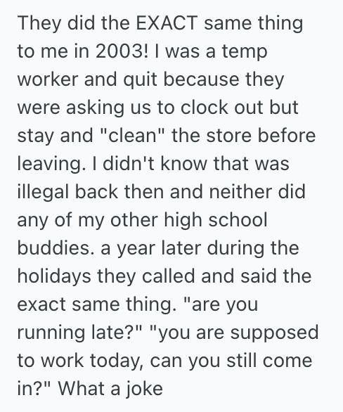 Screenshot 2025 03 20 at 3.52.55 PM College Student Quit Their Seasonal Job At Target, But Her Former Manager Called Her And Still Expected Her To Show Up To Work