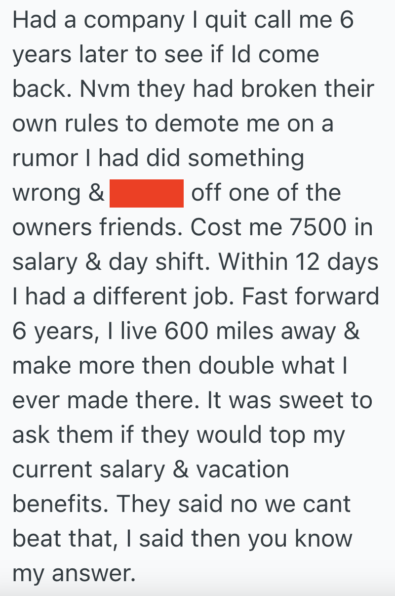 Screenshot 2025 03 20 at 6.02.00%E2%80%AFPM Night Shift Worker Trains Her Replacement And Quits, But Three Years Later She Keeps Getting Calls Asking Her To Come Into Work