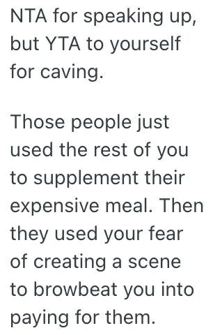 Screenshot 2025 03 23 at 3.02.51 PM Friends At A Group Dinner Wanted To Split An Expensive Bill, But She Thought It Would Be Better If Everyone Paid For Their Own Meal
